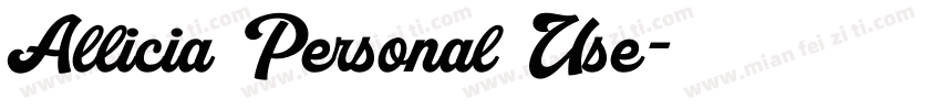 Allicia Personal Use字体转换